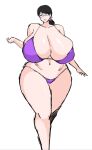  bikini black_hair blue_eyes cattleya gigantic_ass gigantic_breasts glasses hourglass_figure milf momiji_(artist) ponytail queen&#039;s_blade sexy sexy_ass sexy_body sexy_breasts 