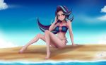 1_girl 1girl female female_only friendship_is_magic humanized long_hair my_little_pony outdoor outside side-tie_bottom sitting solo starlight_glimmer starlight_glimmer_(mlp) swimsuit