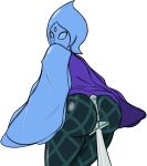  1girl ass backshot between_ass blade cape female fi large_ass nintendo round_ass simple_background skyward_sword solo sword the_legend_of_zelda transparent_background weapon wide_hips 