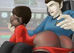  animeotk ass big_ass dark-skinned_female dark_skin dat_ass female interracial nyota_uhura otk over_the_knee recklessarts red_ass spank spanked spanking spock star_trek starfleet_insignia starfleet_uniform uhura 