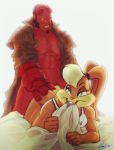 1boy 1girl anthro crossover hellboy hellboy_(character) lola_bunny looney_tunes pumpkinsinclair