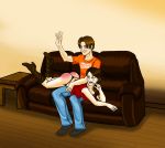 animeotk ass big_ass couch otk over_the_knee red_ass spank spanked spanking thong