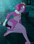 bottomless breasts cartoon_network cartoonsaur gif masturbation masturbation_through_clothing mega_pearl pearl pearl_(steven_universe) pink_skin pussy sex_toy steven_universe