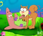 cum fellatio oral patrick_star sandy_cheeks spongebob_squarepants xl-toons