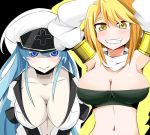 akame_ga_kill! bent_over breasts cleavage esdeath leone non-nude