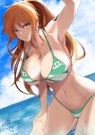  1girl 1girl 1girl big_breasts breasts female_focus female_only kawa_batayoshi long_hair mature mature_female nami one_piece orange_hair solo_female solo_focus tagme 