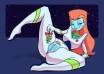  1girl alien buzz_lightyear_of_star_command christmas crotch_cutout disney legs_apart mira_nova mistletoe one_leg_up pubic_hair pussy shiny shiny_skin smile spread_legs whatsalewd 