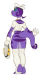  1girl alien anthro ass ben_10 ben_10:_omniverse bottomless chameleon gloves hat lizard lizard_folk purple_hair skirt stockings subdora sunglasses twin_tails 