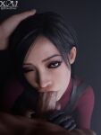  1boys 1girl 2hour2 3d 3d_model 3d_render ada_wong ada_wong_(adriana) asian asian_female balls big_penis black_hair blender blowjob brown_eyes clothed_female clothed_female_nude_male dark-skinned_male dark_skin deepthroat digital_art digital_artwork_(media) digital_media digital_media_(artwork) eye_contact eyebrows eyelashes eyeshadow fellatio female gloves hand_on_head holster looking_at_viewer male nude nude_male one_eye_closed oral oral_penetration oral_sex penis pov pov_eye_contact resident_evil resident_evil_4 tagme white_body white_skin wink 
