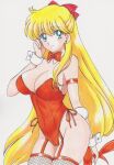  1girl adult_swim alluring big_breasts bishoujo_senshi_sailor_moon bishoujo_senshi_sailor_moon_r bishoujo_senshi_sailor_moon_r_the_movie bishoujo_senshi_sailor_moon_s bishoujo_senshi_sailor_moon_s_the_movie bishoujo_senshi_sailor_moon_supers bishoujo_senshi_sailor_moon_supers_the_movie blonde_hair blue_eyes cleavage lingerie minako_aino playboy_bunny_leotard rascal_(n119) toei_animation toonami viz_media 
