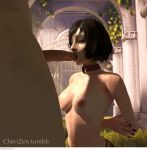  1girl 3d bioshock bioshock_infinite cherizen elizabeth gif 