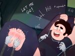 barefoot begging blush cartoon_network feet icefish2 male male_feet male_tickling no_visible_genitalia restrained short_hair solo_male steven_quartz_universe steven_universe stocks tearing_up tickle_machine tickle_torture tickling tickling_armpits tickling_feet