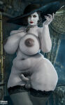  1futa 1girl 3d alcina_dimitrescu areola artist_name balls bhigbhee big_breasts big_breasts black_hair breasts dickgirl dickgirl_only erect_penis futa_only futanari giant_breasts hat huge_breasts long_cigarette looking_at_viewer mature mature_futa milf older_futa pale-skinned_female pale-skinned_futa pale_skin penis pubic_hair resident_evil resident_evil_8:_village stockings testicle thick_thighs uncircumcised variant_set voluptuous voluptuous_futa wide-brimmed_hat wide_brim_hat wide_hips 