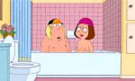  bathtub before_sex breasts brother_and_sister chris_griffin erect_nipples family_guy glasses hat incest meg_griffin nude 
