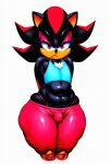 1boy 2d 2d_(artwork) 2d_art 2d_artwork ai ai_art ai_generated arms_behind_back cellulite collarbone crop_top curvy groin highleg_thong huge_ass knees knottagooner looking_at_viewer love_handles lowleg_pants male_only narrow_waist navel pear-shaped_figure sega shadow_the_hedgehog shortstack skindentation sonic_(series) sonic_the_hedgehog_(series) tagme thick_thighs trap wide_hips