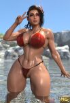  1girl 3d alluring athletic_female azucena_milagros_ortiz_castillo big_ass big_breasts dark-skinned_female dark_skin female_abs female_only fit_female hagiwara_studio latina namco peruvian_female tekken tekken_8 thick_thighs wide_hips 
