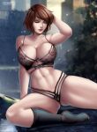 1girl 2d 2d_(artwork) 2d_art 2d_artwork alluring april_o'neil april_o'neil_(tmnt_1987) art athletic_female bra breasts casual cleavage digital_art digital_artwork_(media) digital_media digital_media_(artwork) female_abs female_only fit_female flowerxl footwear huge_breasts human pale_skin panties public small_panties tagme teenage_mutant_ninja_turtles tmnt_1987