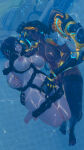 2girls activision blizzard_entertainment bondage breathplay bubbles domina_(overwatch) female female_only fingering mei_(overwatch) mei_ling_zhou nude overwatch overwatch_2 pool rope_bondage underwater weirdoway