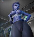  1girl 1girls 3d 3d_(artwork) amelie_lacroix big_ass blizzard_entertainment cameltoe digital_art digital_media digital_media_(artwork) female_focus female_only hasfeldt huge_ass leggings looking_at_viewer overwatch tagme widowmaker widowmaker_(overwatch) yoga yoga_pants 