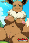 1girl 1girl 1girl :3 ai_generated animal_ears animal_nose anthro arms_behind_back artist_name ass_visible_through_thighs big_breasts blue_background blue_sky body_fur breasts brown_fur bush cleft_of_venus closed_mouth completely_nude copyright_name cowboy_shot day eevee english_text fangs fangs_out female_pubic_hair fox_ears fox_girl fox_tail fur furrification furry furry_female gradient_sky grass green_eyes groin happy huge_breasts leaning_forward lenmmon looking_at_viewer mr_momo nature navel neck_fur night nintendo nipples nude orange_fur outside personification pokefuck pokemon pokemon_(creature) pubic_hair pussy pussy pussy_juice retro_artstyle shiny_skin sky smile standing stomach sweat tail thick_thighs thigh_gap thighs tree two-tone_fur v-shaped_eyebrows wide_hips yellow_fur