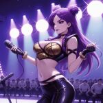  1girl 1girls 2d ahegao_ai ai_generated breasts clothed female_focus female_only gif kai'sa kda kda_kaisa league_of_legends riot_games safe_for_work singing 