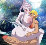  1futa 1girl angry angry_face aura_bella_fiora blonde_hair blush buttjob dark-skinned_futanari dark_skin edit edited ero-enzo futanari futanari_on_female grabbing_ass gray_hair huge_ass huge_breasts huge_penis huge_thighs long_hair overlord_(maruyama) pale-skinned_female pale_skin ponytail red_eyes rtenzo_(artist) shalltear_bloodfallen short_hair thick_thighs 