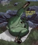 1girl 2021 2d annoyed anthro argonian ass bethesda_softworks big_breasts black_nipples breasts completely_nude curvy_figure dagger deeja dialogue english_text feet female fingers foot_up furry genitals green_body green_scales hand_on_leg hand_on_thigh high_heels high_res horn jewelry knife lying melee_weapon mostly_nude narrowed_eyes navel necklace nipples non-mammal_breasts nude outside platform_footwear platform_heels pussy raised_leg red_eyes ring scales scalie scalie_female scalie_only scar signature skyrim sligarthetiger solo spread_legs spreading text the_elder_scrolls thick_thighs toes uncensored video_games voluptuous weapon