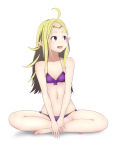  1girl 1girl ahoge alluring bikini female_focus fire_emblem fire_emblem_awakening fire_emblem_heroes green_hair intelligent_systems long_hair medium_breasts navel nintendo nowi_(fire_emblem) pointy_ears ponytail purple_eyes simple_background smile sutee_(ripobita) swimsuit white_background 