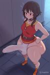 1futa ai_generated ass big_ass breasts erection erection_under_clothes fundoshi fundoshi_futanari fundoshilover101 futanari huge_ass kono_subarashii_sekai_ni_shukufuku_wo! megumin tabi_socks