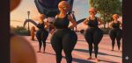 big big_breasts black_clothing orange_octopus penguins_of_madagascar thick_thighs