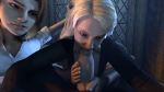 1girl 3d fellatio footjob gif harry_potter hermione_granger hogwarts luna_lovegood oral secazz source_filmmaker