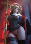 1girl 1girl 1girls 3d 3d_(artwork) 3d_art 3d_artwork 3d_model angela_ziegler art big_breasts black_nail_polish black_nails black_thighhighs blizzard_entertainment blonde_hair blue_eyes breasts cross digital_art digital_artwork_(media) digital_media digital_media_(artwork) dress dress_lift exposed_pussy female_only female_torso hair hasfeldt hips holding_object lace lace-trimmed_thighhighs lace_trim legwear looking_at_viewer mercy mercy_(overwatch) nail_polish nails naughty_face nipples nipples_visible_through_clothing nun nun's_habit nun_habit nun_outfit overwatch pussy pussy seductive smug solo_female stockings tagme thick_thighs thighs video_game_character wide_hips