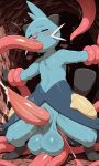  1girl 3_fingers 3_toes absurd_res ai_generated anal anal_penetration animal_genitalia animal_penis anthro balls big_balls big_penis big_tail biped blue_body bodily_fluids breath cave closed_eyes cum cum_drip cum_in_ass cum_inside cum_on_body cum_on_penis cumshot dewott dripping drooling ejaculation eyebrows feet fingers furry_balls generation_5_pokemon genital_fluids genital_slit genitals high_res huge_balls huge_penis male mammal motion_lines mustelid nintendo oral oral_penetration otter penetration penis pink_nose pokemon pokemon_(species) saliva sex slit sweat tail tail_up tapering_penis tentacle tentacle_in_ass tentacle_in_mouth tentacle_penetration tentacle_sex toes whiskers yiff_ai_(director) 