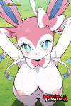 1girl 1girl 1girl ai_generated animal_ears animal_nose anthro armpits arms_behind_head arms_up artist_name big_breasts blue_eyes blue_sclera blush body_fur bow bowtie breasts bright_pupils closed_mouth colored_skin completely_nude copyright_name day from_above furrification furry furry_female grass groin hair_bow hair_ribbon lenmmon looking_at_viewer looking_up mr_momo navel nintendo nipples nude outside personification pink_bow pink_bowtie pink_fur pokefuck pokemon pokemon_(creature) ribbon shiny_skin standing stomach sylveon thighs two-tone_fur white_fur white_pupils white_ribbon