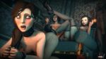  3d 3girls bioshock bioshock_infinite bondage burial_at_sea dark-skinned_male dual_persona elizabeth left_4_dead louis ninssfm 