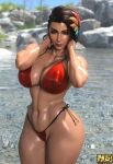  1girl 3d alluring athletic_female azucena_milagros_ortiz_castillo big_ass big_breasts dark-skinned_female dark_skin female_abs female_only fit_female hagiwara_studio latina namco peruvian_female tekken tekken_8 thick_thighs wide_hips 