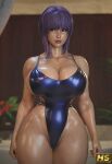  1girl 3d alluring ayane ayane_(doa) big_breasts bikini dead_or_alive dead_or_alive_2 dead_or_alive_3 dead_or_alive_4 dead_or_alive_5 dead_or_alive_6 dead_or_alive_xtreme_venus_vacation digital_media_(artwork) female_only hagiwara_studio lavender_hair light-skinned_female light_skin magenta_eyes one-piece_bikini pin_up short_hair solo_female tecmo 