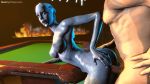 1girl 3d ass fellatio gif hetero liara_t'soni male mass_effect oral pool_table sex side_view source_filmmaker timpossible