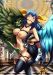 1girl arc_system_works blue_hair bondage breasts dizzy guilty_gear palcomix slavetoon tagme