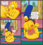 anal anal_fisting anal_penetration belly big_ass big_breasts bynshy chubby chubby_female fisting intestines lisa_simpson marge_simpson plump the_simpsons vore x-ray