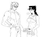  1cuntboy 1futa ashva_(artist) cuntboy dio_brando erect_penis erection futanari jojo&#039;s_bizarre_adventure jotaro_kujo sketch stardust_crusaders 