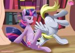 2girls bbmbbf cutie_mark derpy_hooves derpy_hooves_(mlp) equestria_girls equestria_untamed female_pegasus female_unicorn friendship_is_magic horn imminent_oral multiple_girls my_little_pony palcomix pegasus pony pussy tagme tail twilight_sparkle twilight_sparkle_(mlp) unicorn wings yuri