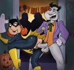  anus ass barbara_gordon batgirl batman_(series) biting_lip bobby_luv boots cosplay dc dc_comics doggy_position erection family_guy glenn_quagmire halloween lois_griffin shaved_pussy the_joker thighs vaginal 