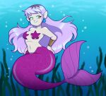 1girl alternate_species amity_blight breasts bubble disney female high_res kelp mermaid mermay_2024 monster_girl narrow_waist navel ocean pasties seaweed small_breasts solo starfish_pasties tail the_owl_house thick_thighs thighs tonyneely underwater water wide_hips