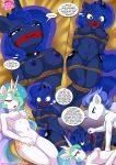 1boy 2girls anthro best_shift_ever breasts comic crown cutie_mark equestria_untamed friendship_is_magic hands_tied_behind_back horn multiple_girls my_little_pony nude princess_celestia princess_celestia_(mlp) princess_luna princess_luna_(mlp) tied wings