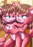 1girl archie_comics bbmbbf female/female female_only incest leeta leeta_wolf lesbian_sex lyco lyco_wolf mobius_unleashed palcomix sega sisters sonic_(series) sonic_the_hedgehog_(series) yuri