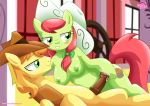  1boy 1girl braeburn braeburn_(mlp) breasts equestria_untamed erection friendship_is_magic green_eyes horse_penis horsecock my_little_pony nude penis tagme tail 