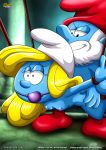 1girl blue_skin bondage breasts palcomix sex smurfette tagme the_smurfs