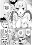 !? 1girl asking_for_it azuma_tesshin ball big_breasts cameltoe clothes comic english_text fakku greyscale misumi-san_wants_to_diet!! monochrome nude speech_bubble text