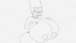 animation big_breasts breasts gif huge_breasts hyper_breasts marge_simpson maxtlat milf monochrome nipples simple_background the_simpsons